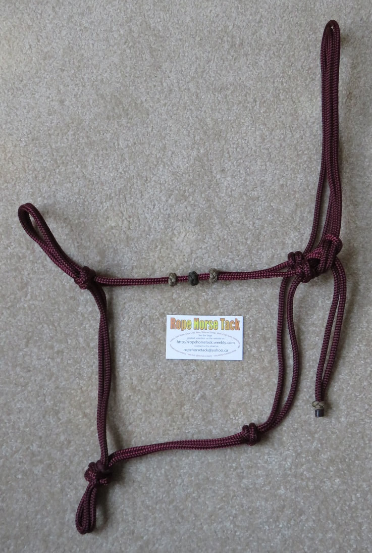 Rope Headstall Berlin Single Ear Diamond Braided Horse Tack Knot Quick Change Nw 